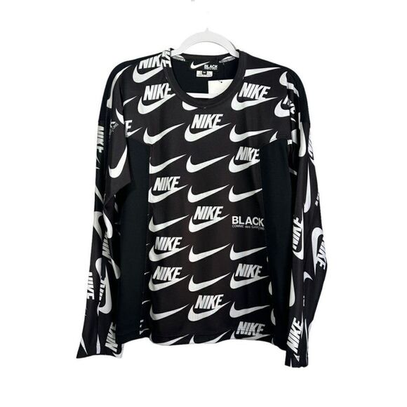 Nike Comme Des Garcon Sweatshirt Rare Japan Release M Black White NWT - Picture 1 of 6